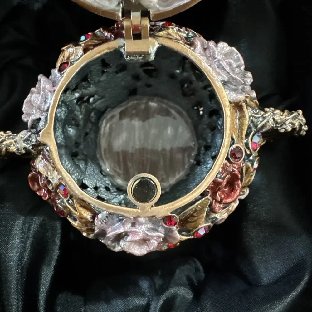 Collectible Flower Photo Frame Trinket Jewelry Box 6x3x3 - Victorian Style
